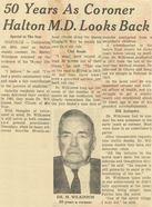Dr. W. M. Wilkinson 50 years as coroner (1963)