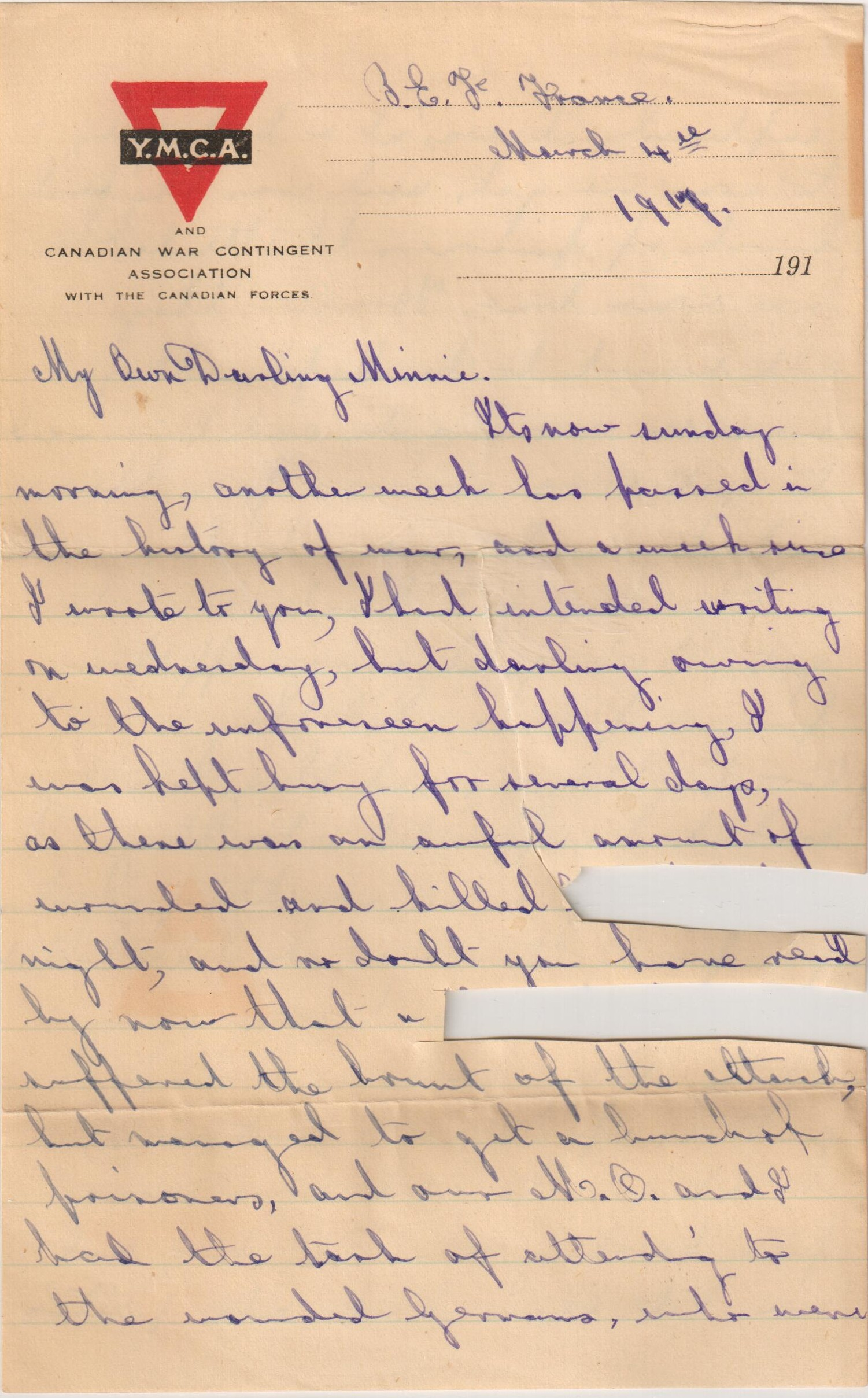 Hitchcox Letters Number 15 page 1