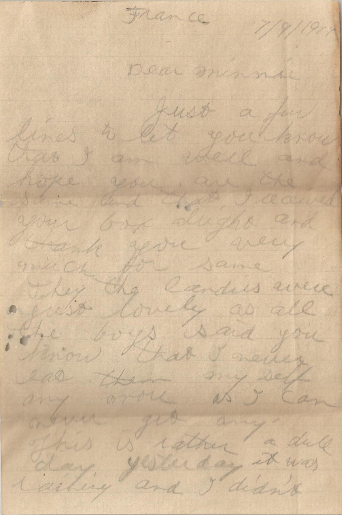 Hitchcox Letters Number 18 page 1
