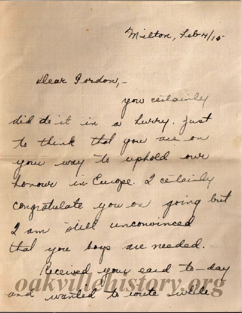 Munro Letters- 1915 Feb 4- from Fleda to Gordon Munro