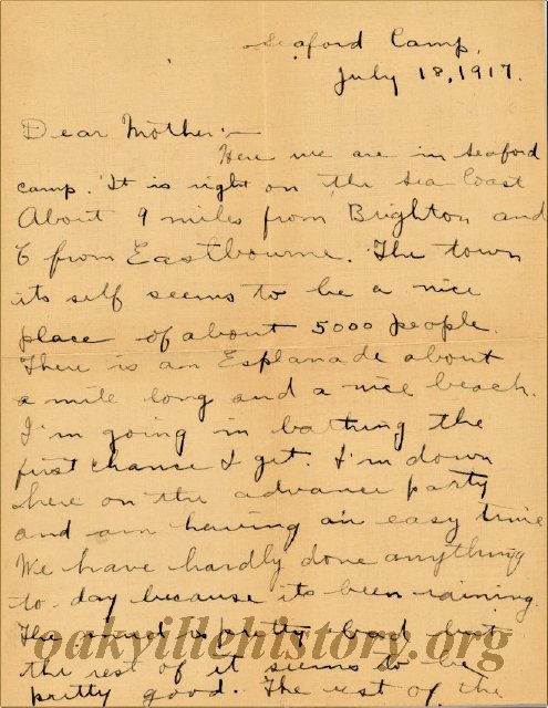 Munro Letters- 1917 July 18- Melville Munro to Jessie Munro