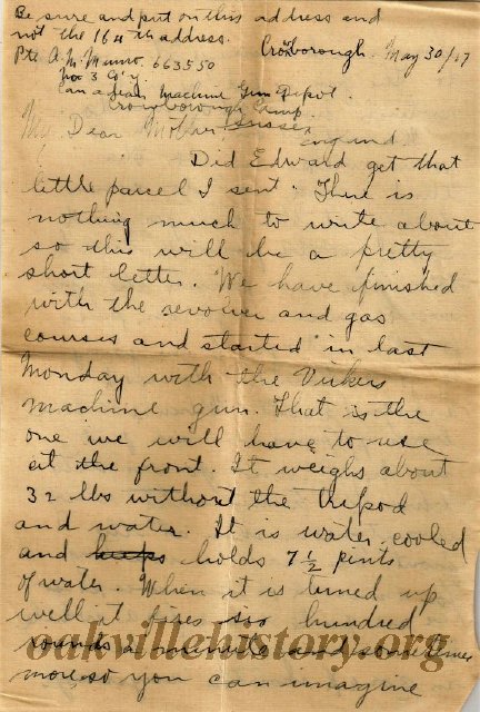 Munro Letters- 1917 May 30- Melville Munro to Jessie Munro