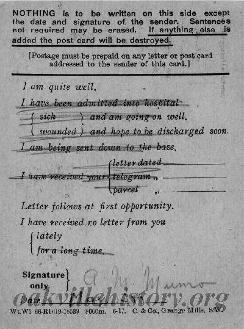 Munro Letters- 1917 May 13- Melville Munro to Jessie Munro