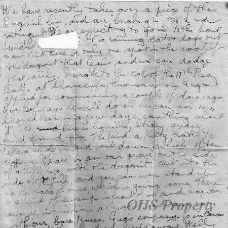 Munro Letters- 1914 Sept 24- from G. B. Chisholm to Gordon Munro
