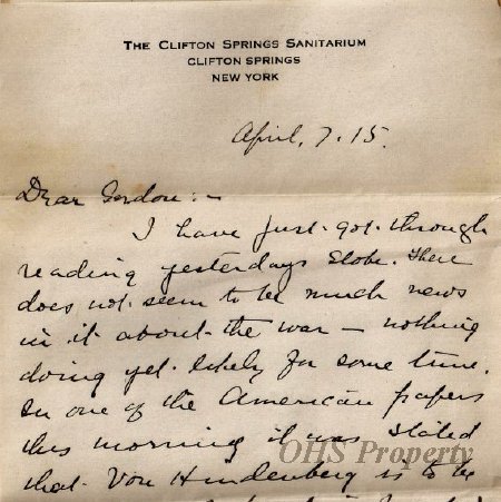 Munro Letters- 1915 Apr 7- from James E. Munro to Gordon Munro