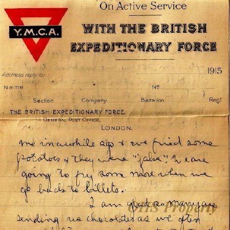Munro Letters- 1915 Aug 22- from Gordon Munro to Margaret Munro 
