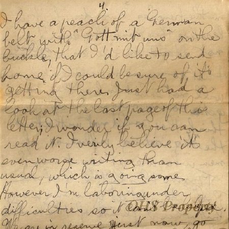 Munro Letters- 1915 Dec. 27- from G. B. Chisholm to Melville Munro