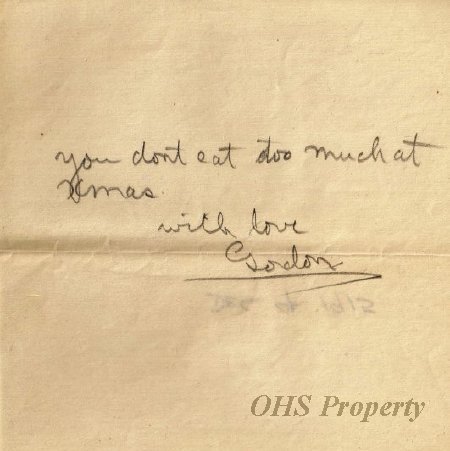 Munro Letters- 1915 Dec. 4- from Gordon Munro to Margaret Munro