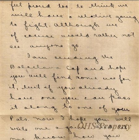 Munro Letters- 1915 Feb 14- from Grace Hewer to Gordon Munro