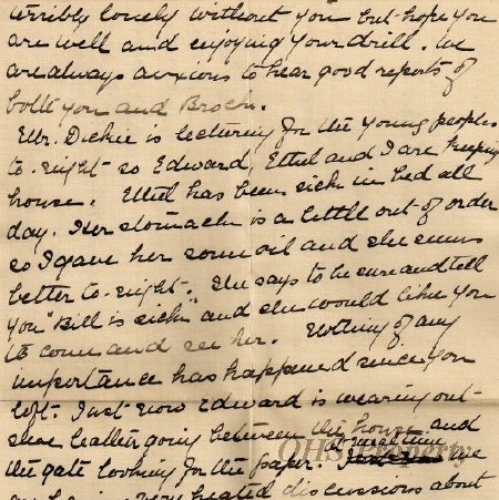 Munro Letters- 1915 Feb 18- from Jessie Munro (Mother) to Gordon Munro