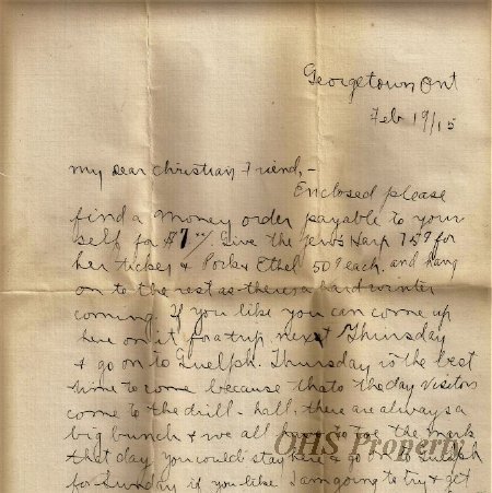 Munro Letters- 1915 Feb 19- from Gordon Munro to 