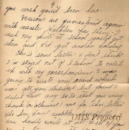 Munro Letters- 1915 Feb 21- from Norma Evans to Gordon Munro