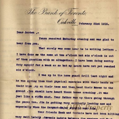 Munro Letters- 1915 Feb 23- from Byers to Gordon Munro
