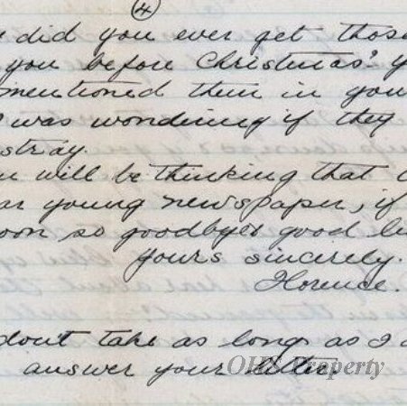 Munro Letters- 1915 Feb 9- from Florence to Gordon Munro 1