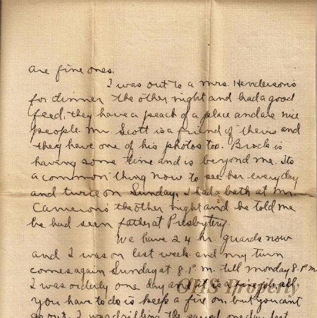 Munro Letters- 1915 Mar 12- from Gordon Munro to Jessie Munro