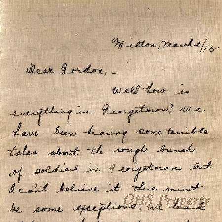 Munro Letters- 1915 Mar 2- from Fleda to Gordon Munro