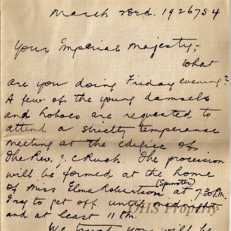 Munro Letters- 1915 Mar 23- from W. F. Bradley P.P.S. to Gordon Munro
