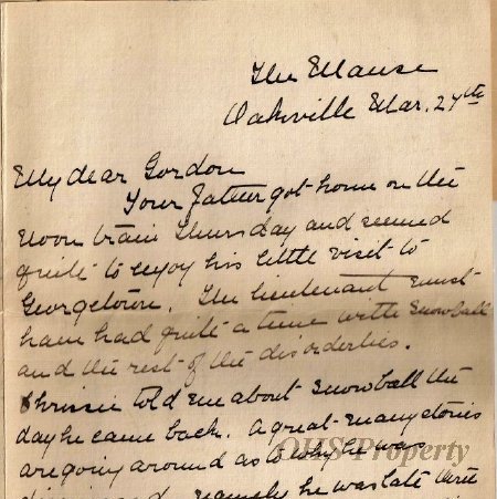 Munro Letters- 1915 Mar 24- from Jessie Munro to Gordon Munro