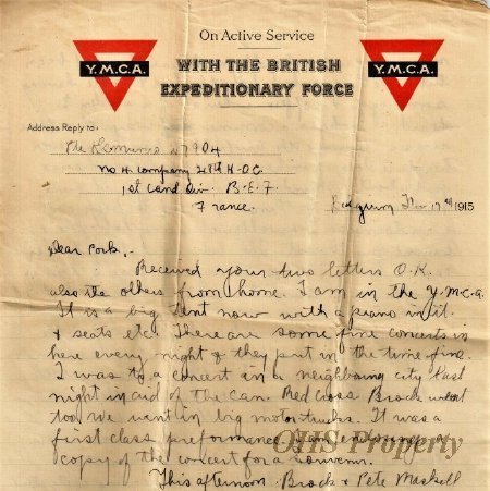 Munro Letters- 1915 Nov 17- from Gordon Munro to Melville Munro