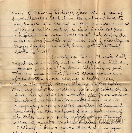 Munro Letters- 1915 Nov 9- from Gordon Munro to Jessie Munro