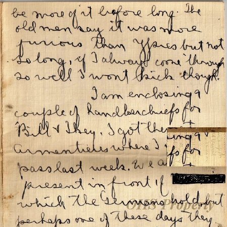 Munro Letters- 1915 Oct. 15- from Gordon Munro to Jessie Munro