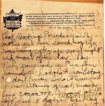 Munro Letters- 1915 Sep 11- from G. B. Chisholm to Melville Munro