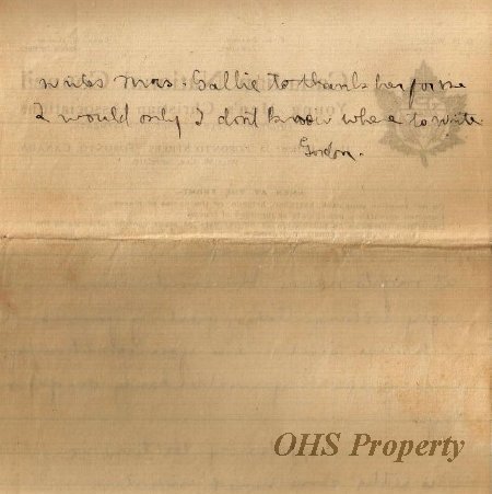 Munro Letters- 1915 Sep 8- from Gordon Munro to Arthur Melville Munro