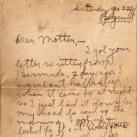 Munro Letters- 1916 Apr 22- from Gordon Munro to Jessie Munro