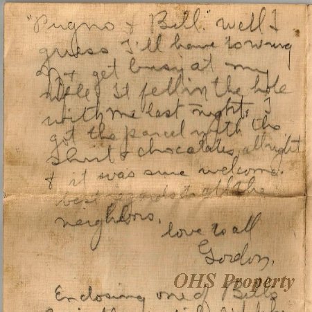 Munro Letters- 1916 Apr 22- from Gordon Munro to Jessie Munro