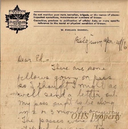 Munro Letters- 1916 Apr 4- from Gordon Munro to Edward Munro
