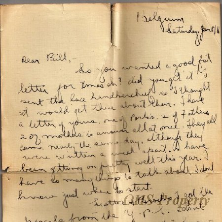 Munro Letters- 1916 Jan 8- from Gordon Munro to Ethel Munro