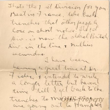 Munro Letters- 1916 June 26- from Gordon Munro to Jessie Munro