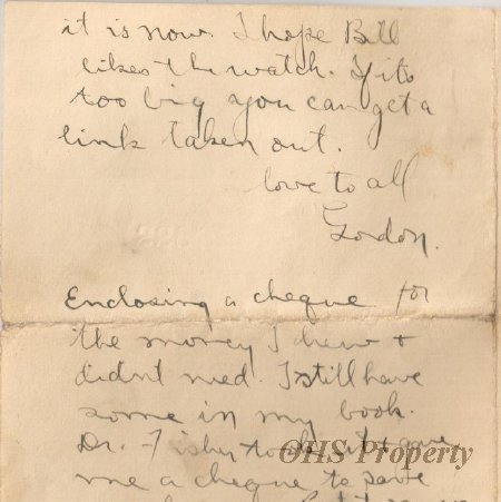 Munro Letters- 1916 June 26- from Gordon Munro to Jessie Munro