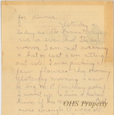 Munro Letters- 1916 Mar. 13- from Gordon Munro to Jessie Munro