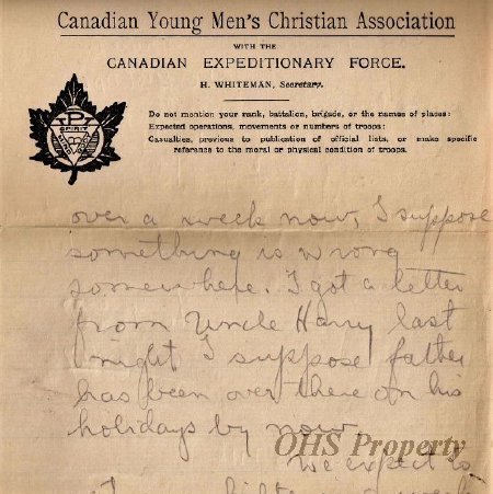 Munro Letters- 1916 Mar. 13- from Gordon Munro to Jessie Munro