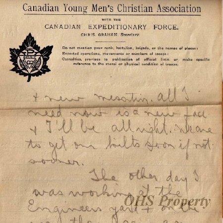 Munro Letters- 1916 Mar. 19- from Gordon Munro to Ethel Munro