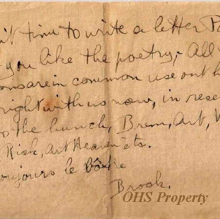 Munro Letters- 1916 May 8- from G. B. Chisholm to Melville Munro