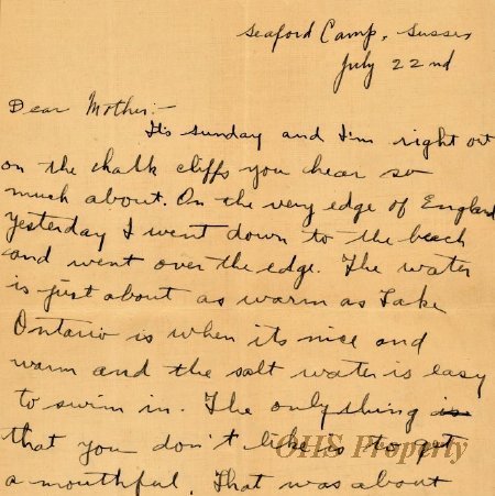 Munro Letters- 1917 July 22- Melville Munro to Jessie Munro